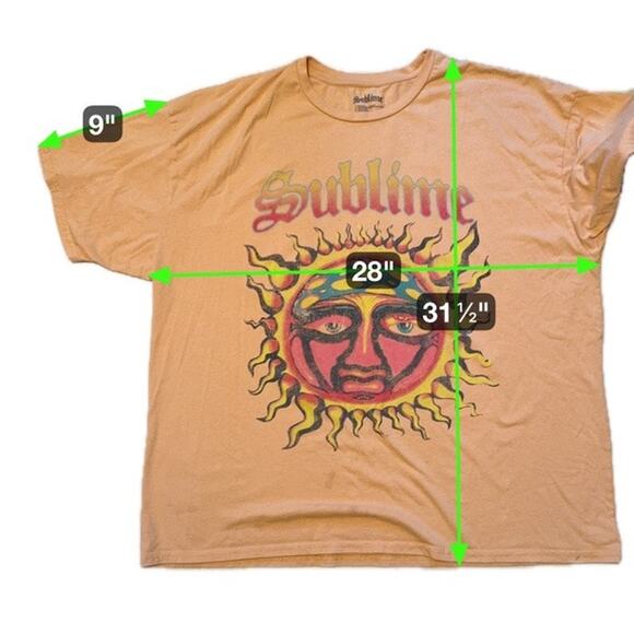 Sublime Sun Face Graphic Band Tee XXL 2023 Vintage Style Oversized T-Shirt - Picture 6 of 6